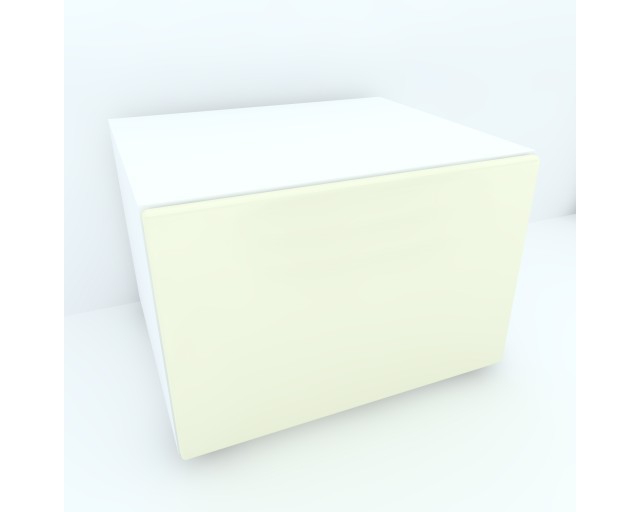 Armonia Comoda alba cu o usa cu sistem push front MDF Vanilie